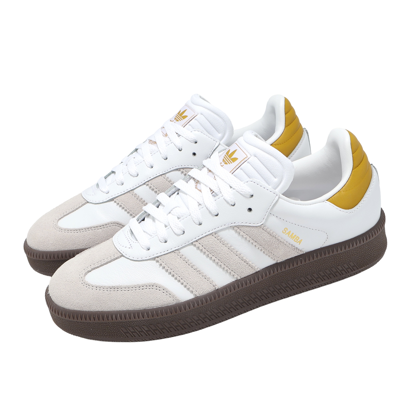 adidas 休閒鞋Samba XLG 男鞋厚底增高米白金復古愛迪達JR3325 | 休閒鞋