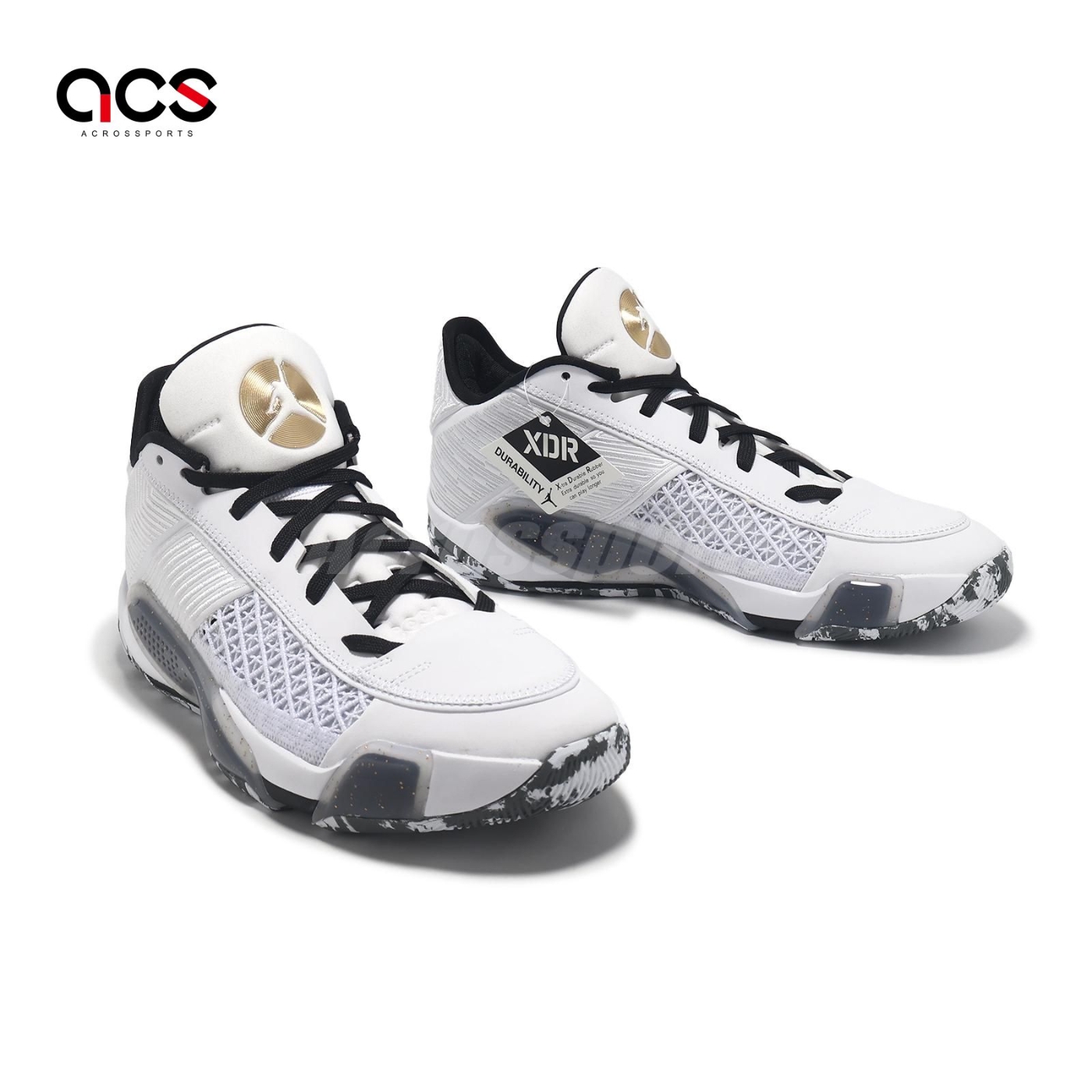 Nike 籃球鞋Air Jordan XXXVIII Low PF 男鞋白黑金氣墊AJ38 低筒FD2325