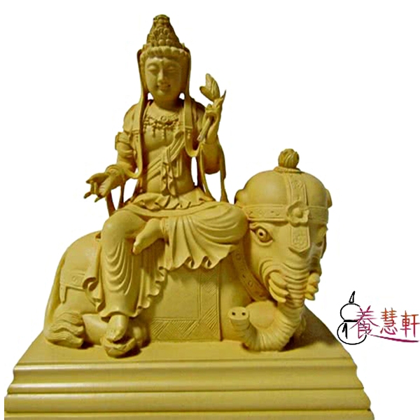 佚名 佛像 養慧軒金剛砂陶土精雕佛像4寸普賢菩薩(木色) | 其他神像| Yahoo
