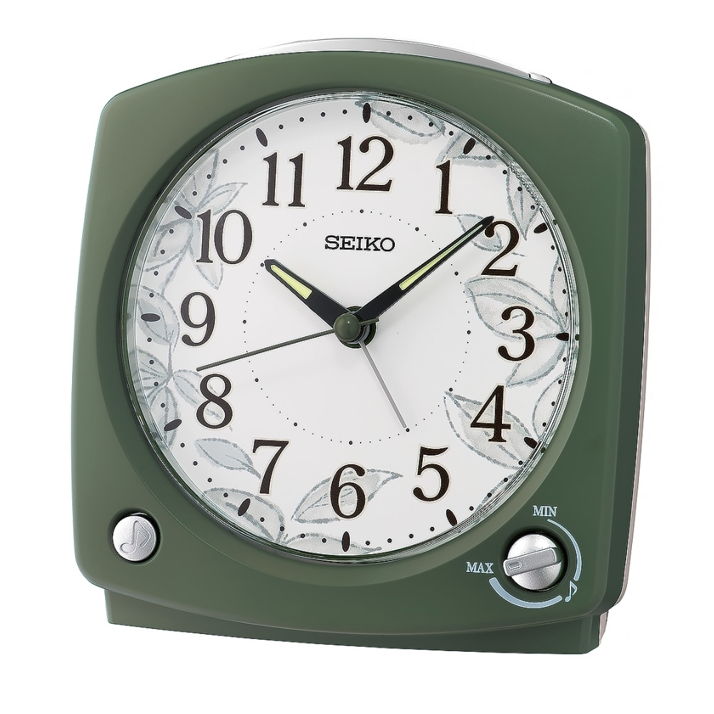 SEIKO 日本精工音樂鬧鐘滑動式秒針靜音鬧鐘(QHP012M)13X12cm | SEIKO