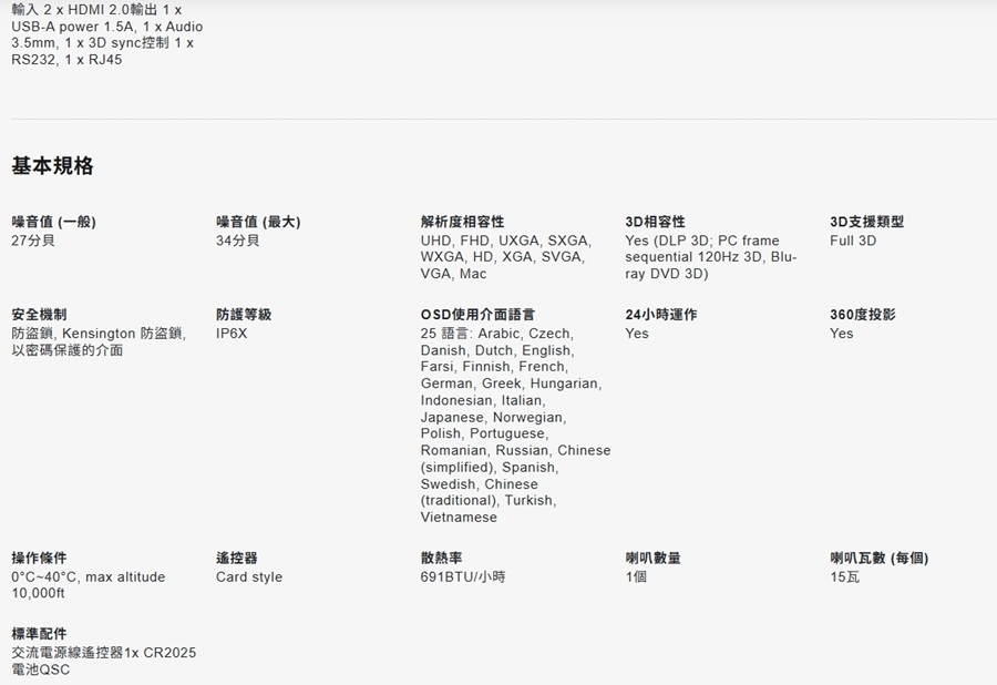 Optoma奧圖碼 120U - 詳情3