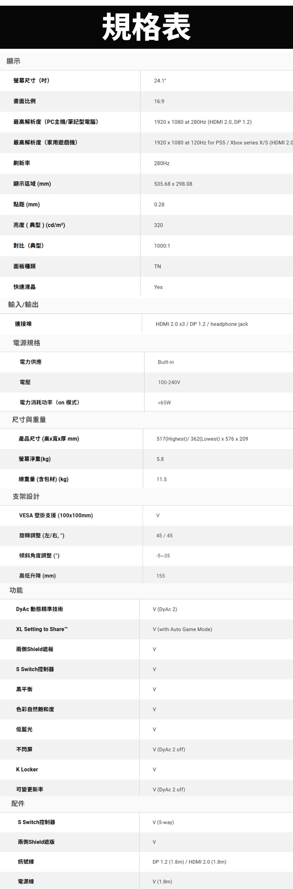 BenQ明碁 XL2546X - 詳情2