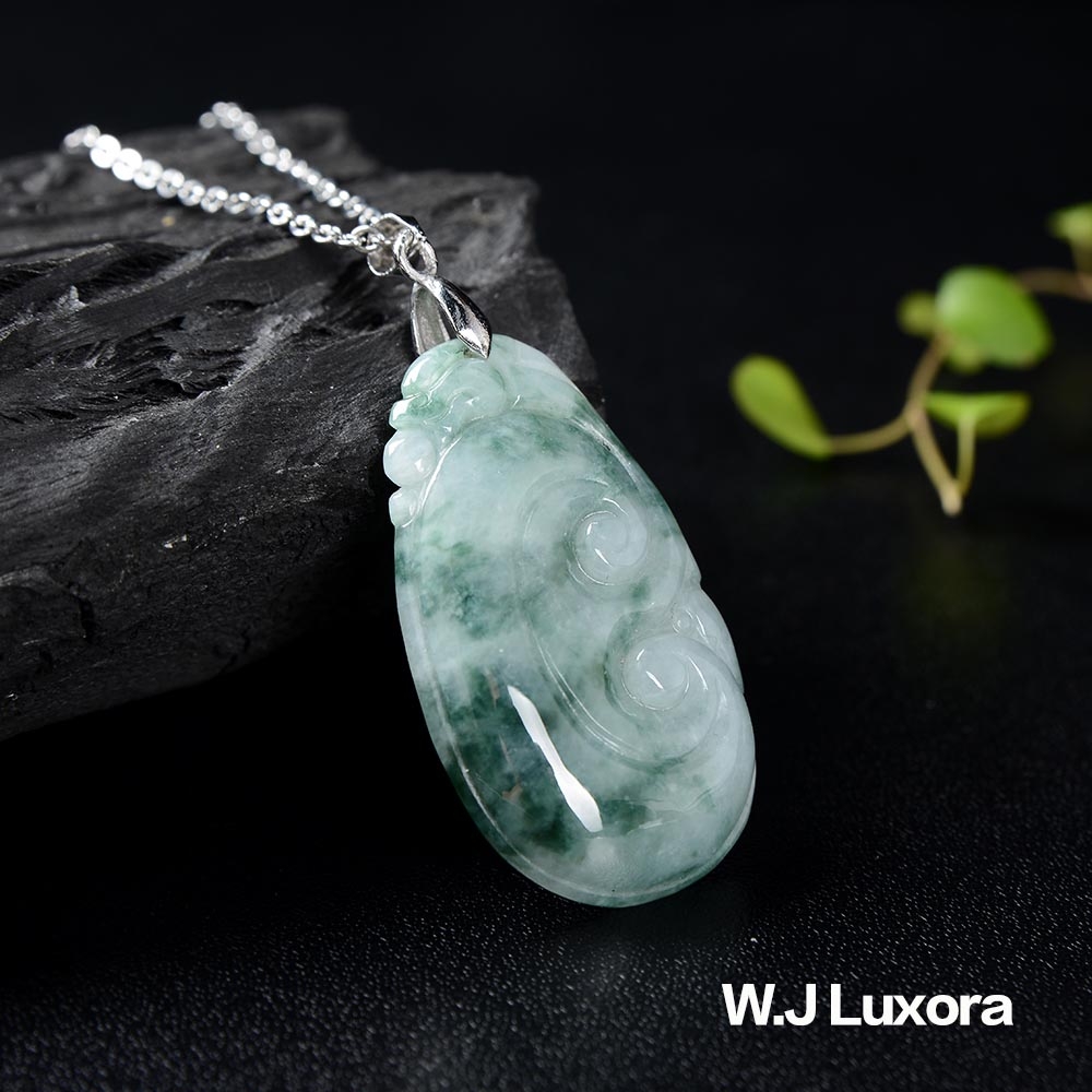 W.J Luxora飄花如意冰糯種天然翡翠吊墜| 其他珠寶品牌| Yahoo購物中心