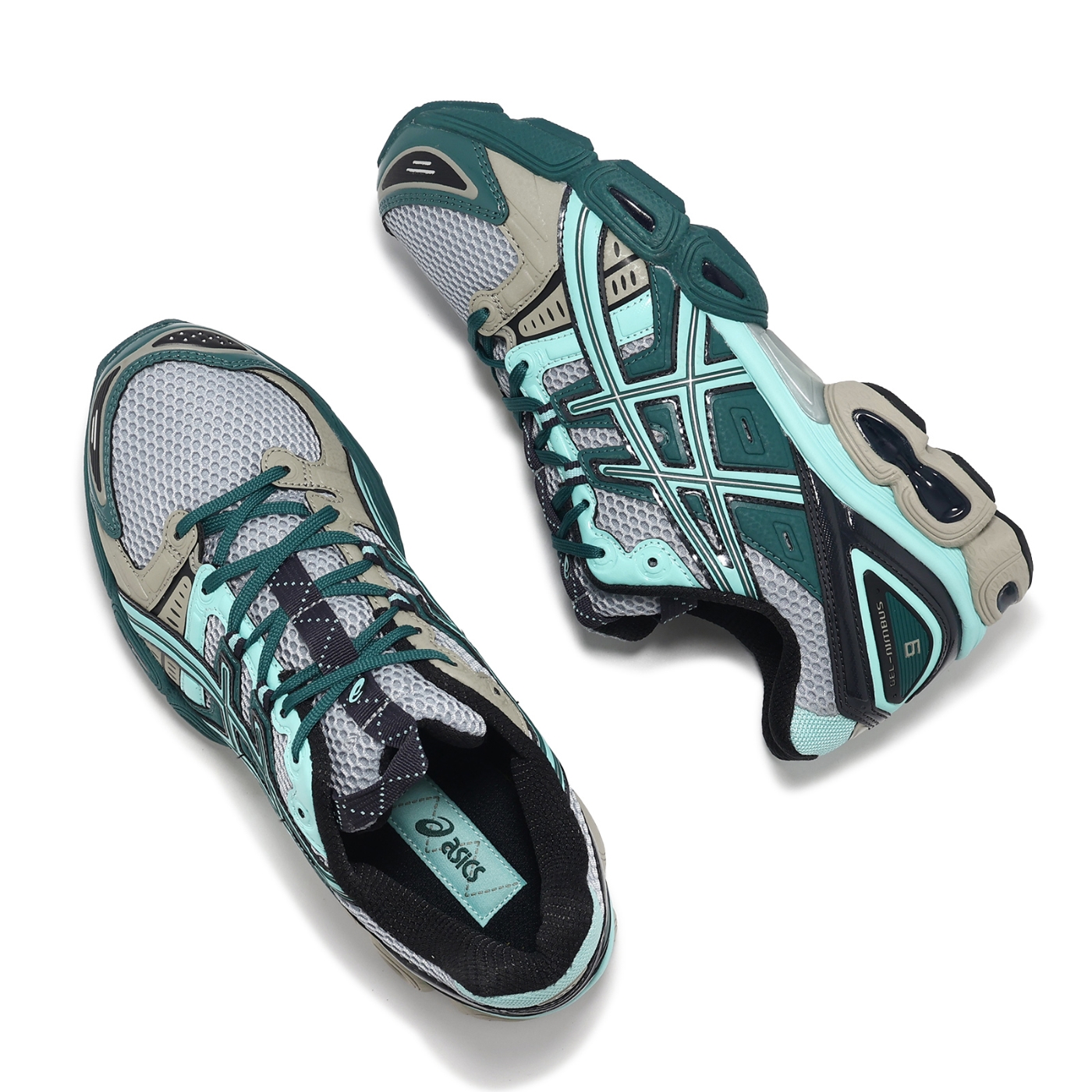 Asics x Kiko 休閒鞋UB3-S GEL-Nimbus 9 男鞋綠黑聯名拼接千禧