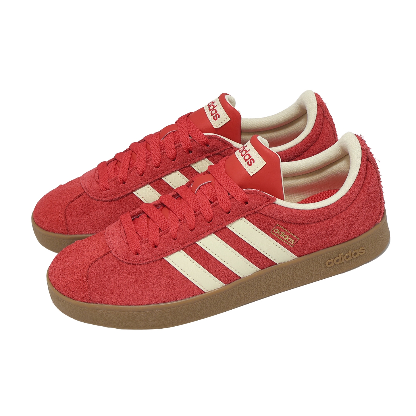 adidas 休閒鞋VL Court Classic 男鞋女鞋紅米復古麂皮膠底愛迪達KK3774