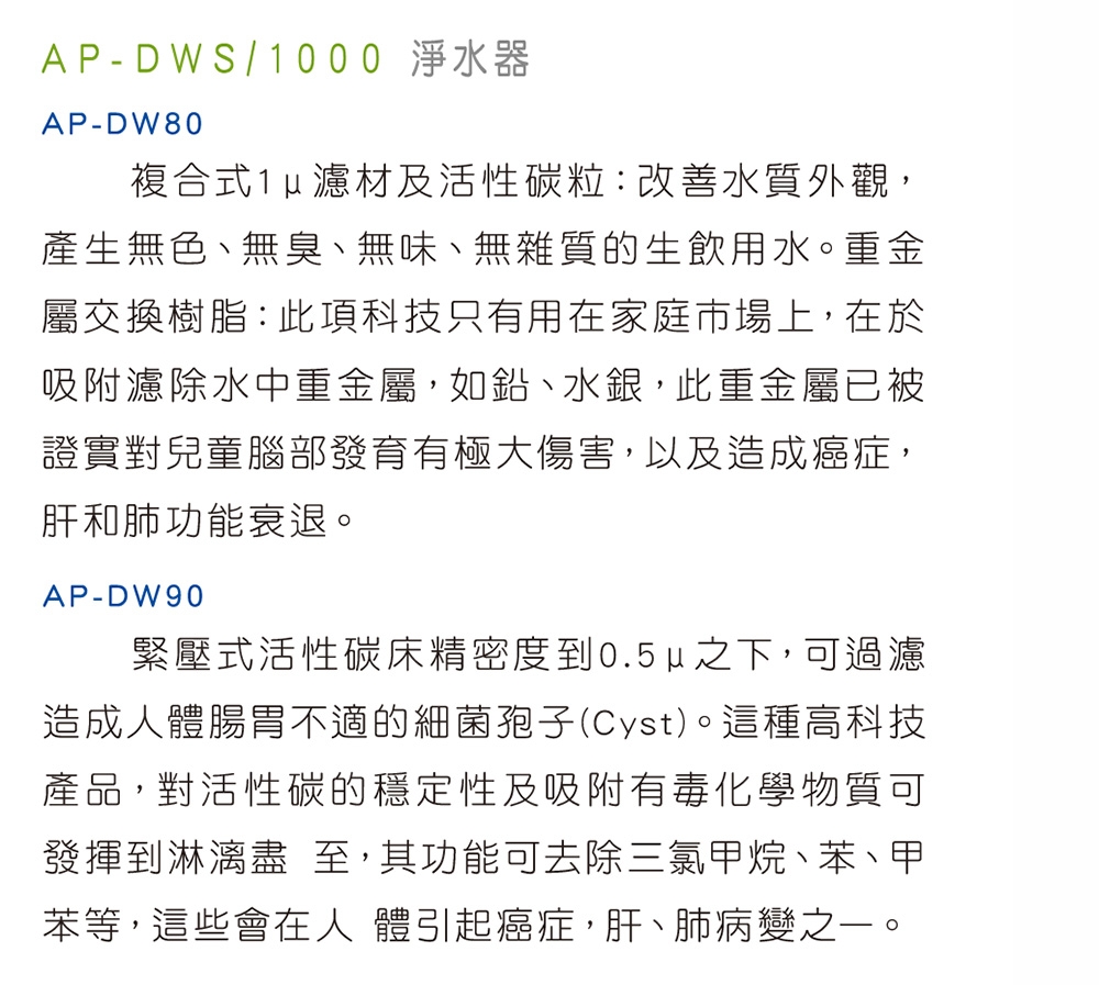 Yaffle亞爾浦 AP-DWS-1000 - 詳情1