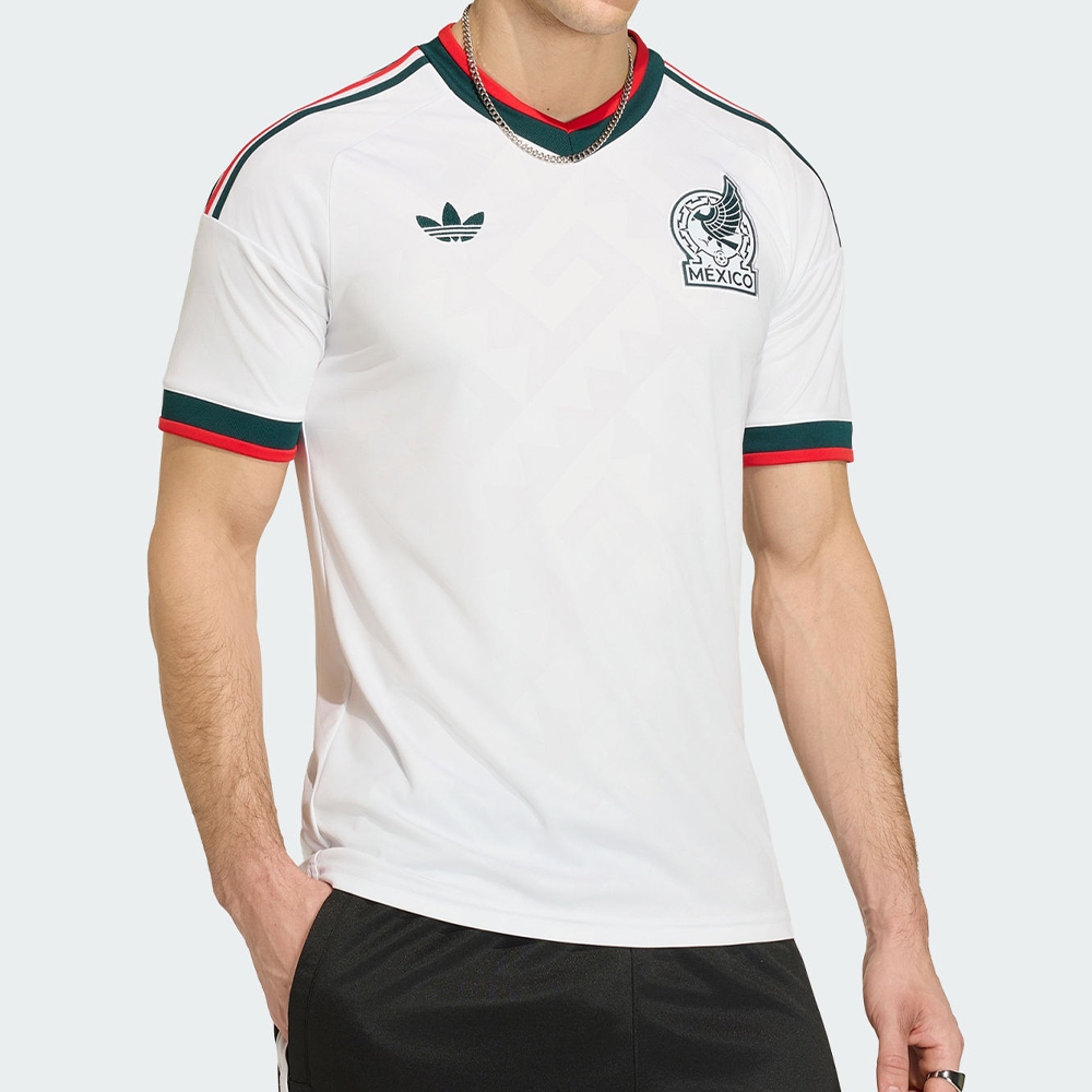 Adidas FMF A JSY D 男款白色世界盃墨西哥客場球衣吸濕排汗短袖JZ0736