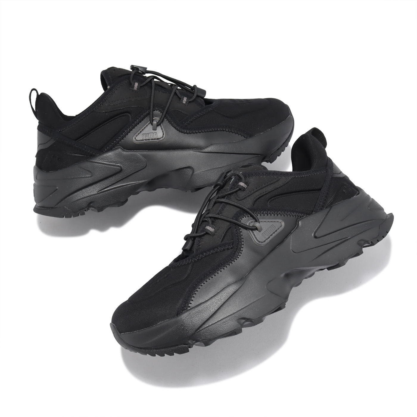 Puma 休閒鞋Orkid Sandal Wns 女鞋黑全黑厚底增高鏤空束帶