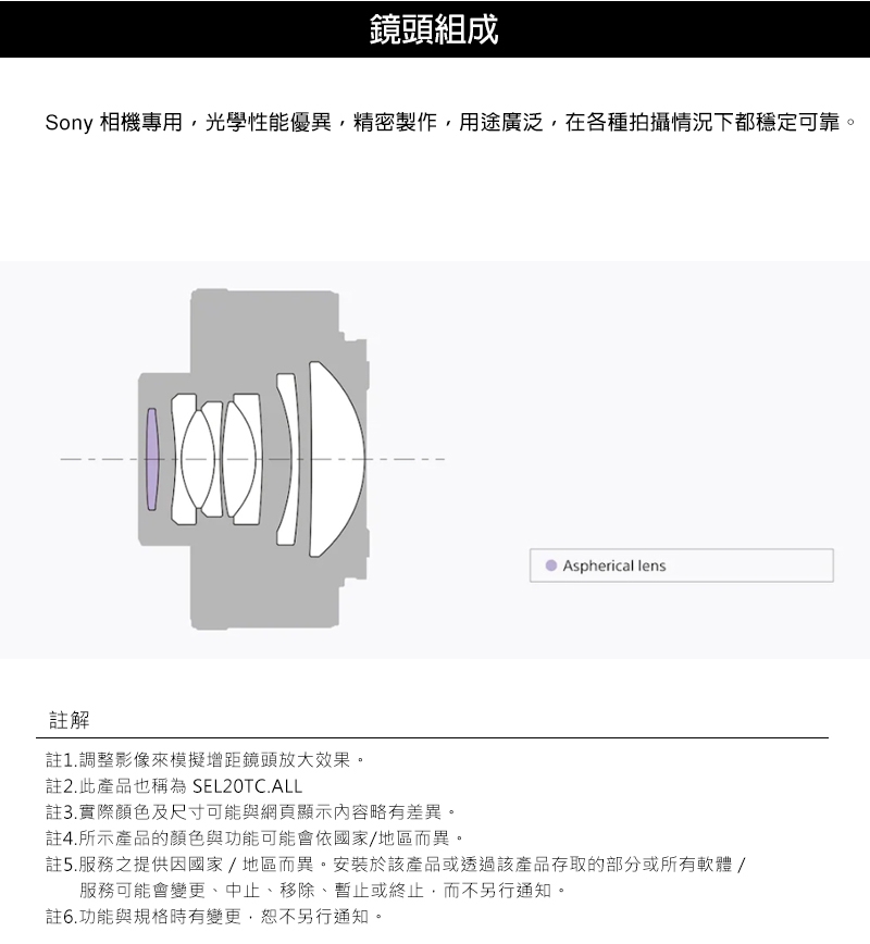 SONY索尼 SEL20TC - 詳情2