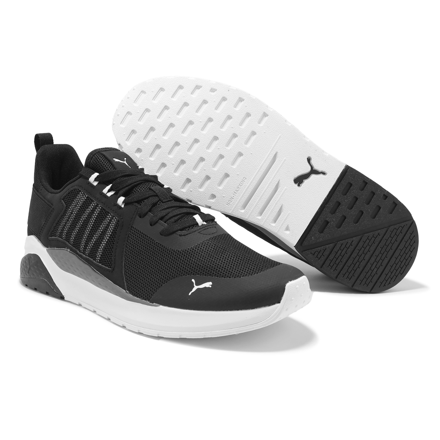 Puma 慢跑鞋Anzarun 男鞋黑白透氣緩衝運動鞋37113102 | 慢跑鞋| Yahoo購物中心