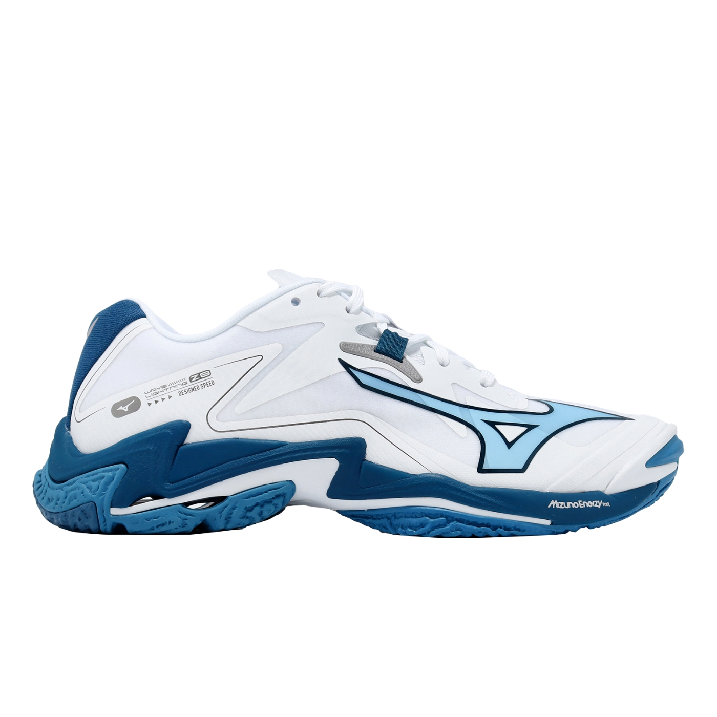 Mizuno 排球鞋Wave Lightning Z8 男鞋白藍回彈抓地室內運動運動鞋 - Main Image