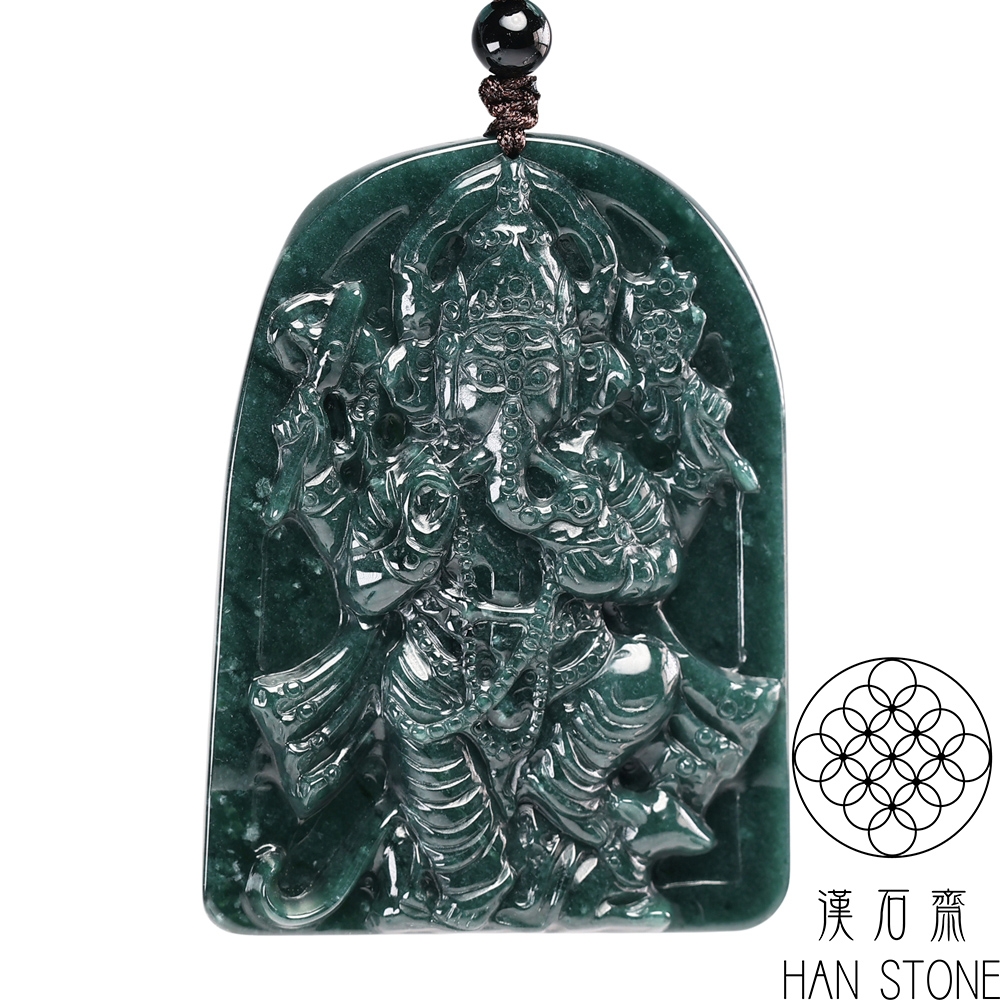 漢石齋】天然翡翠A貨象神玉珮吊墜深藍水種(45*62*8mm) | 漢石齋| Yahoo
