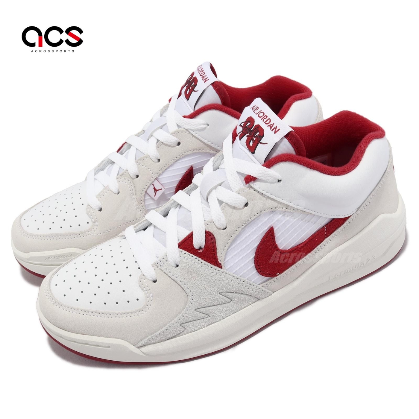 Nike 休閒鞋Jordan Stadium 90 男鞋米白紅麂皮緩震Varsity Red DX4397