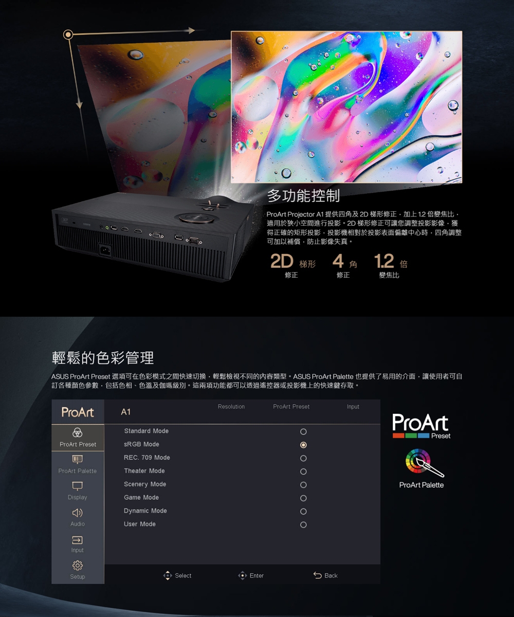ASUS華碩 ProArt Projector A1 - 詳情1