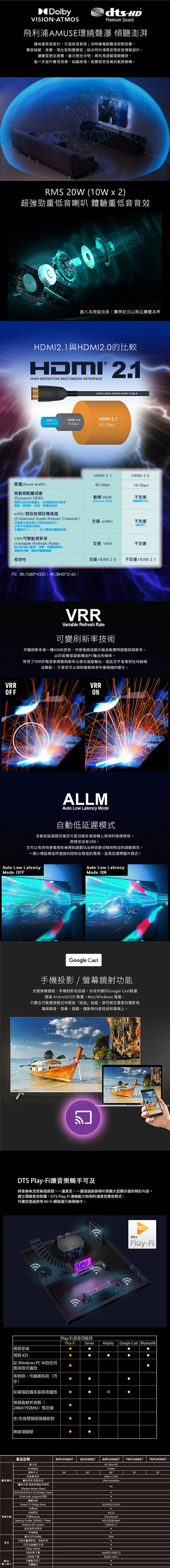 PHILIPS飛利浦 70PUH8507 - 詳情3