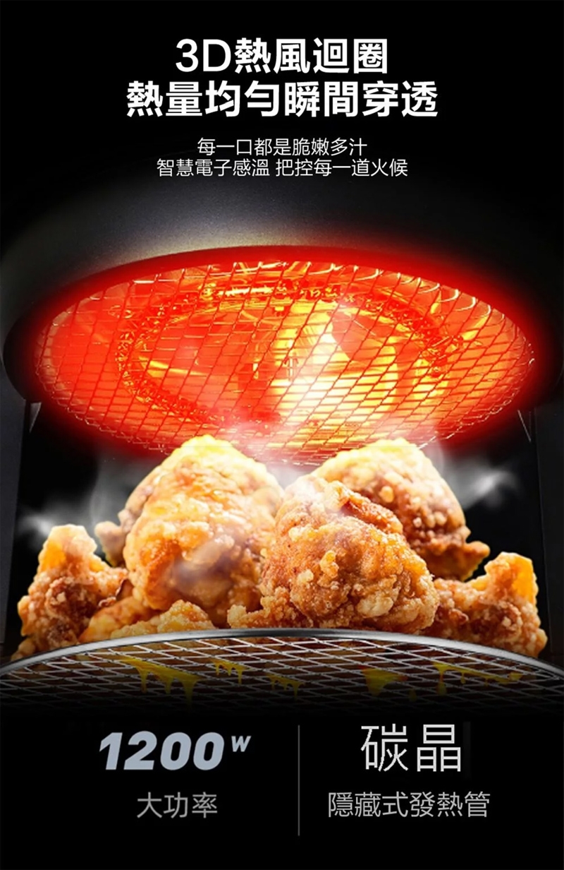 GLOLUX酷拉司 AF-3501 晶鑽 氣炸鍋 - 詳情4