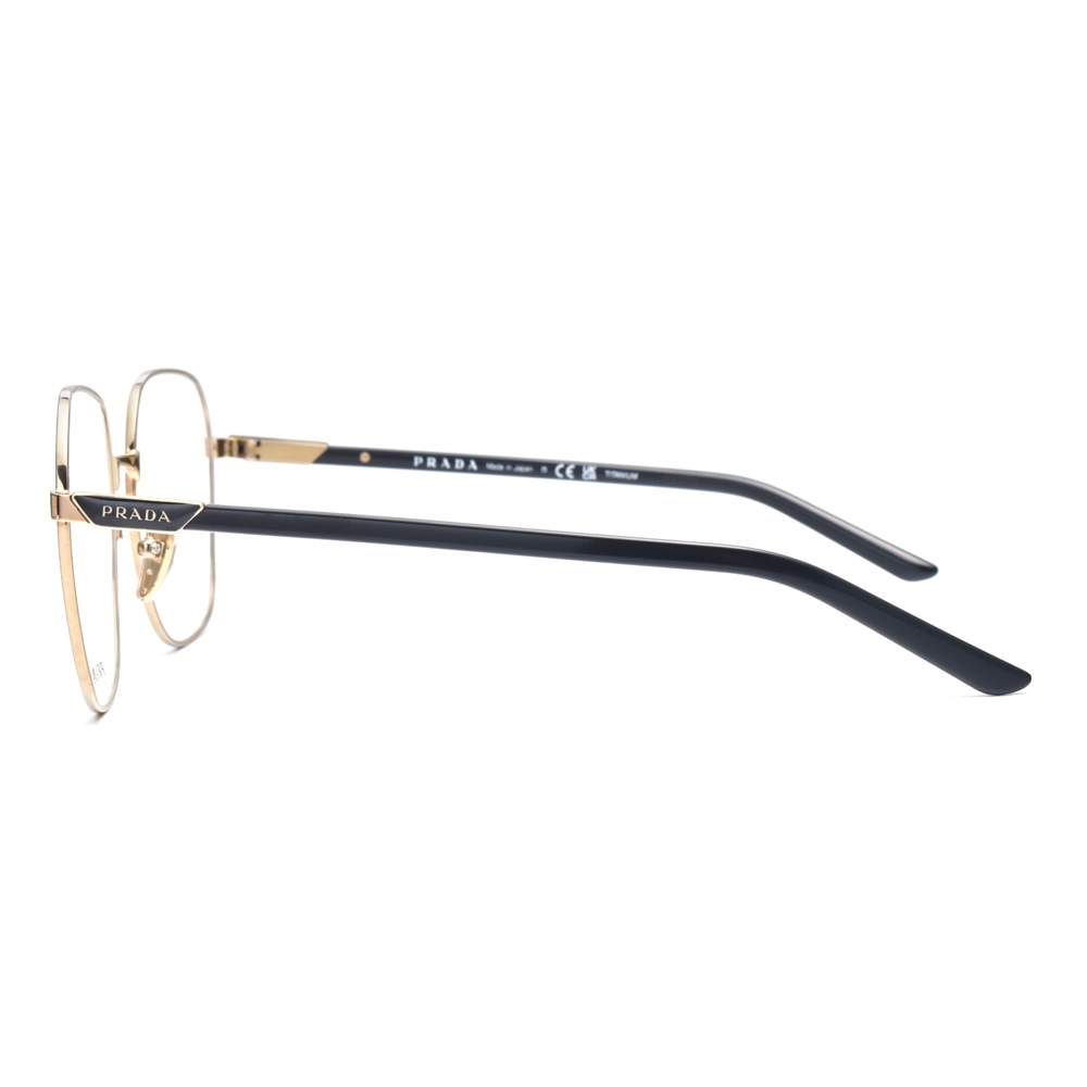 PRADA 多邊形框鈦光學眼鏡/金黑#VPR51ZVD ZVN1O1-56mm | 一般
