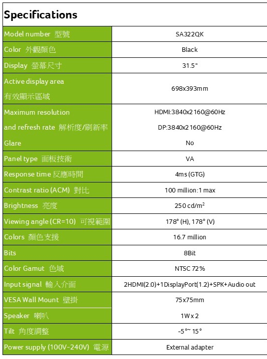 Acer宏碁 SA322QK - 詳情5