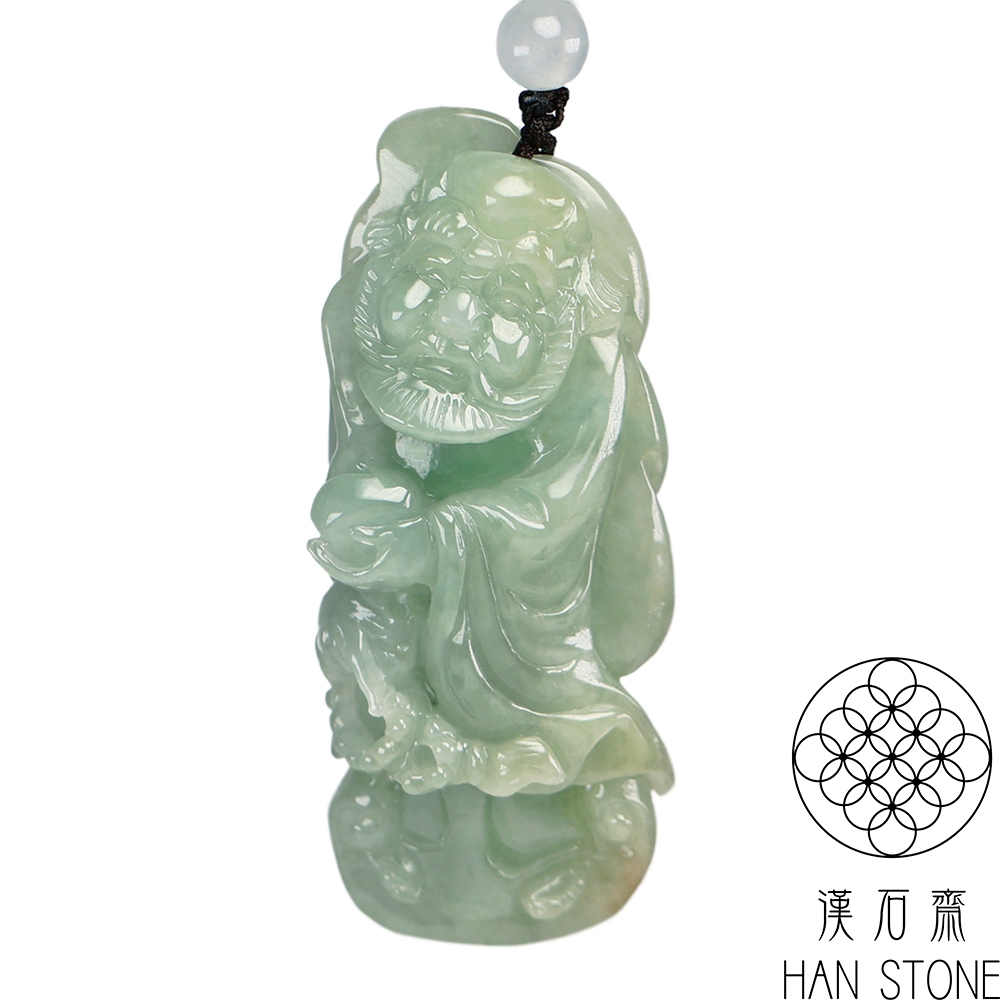 AYM様✨大玉天山翡翠✨ 漢石齋】天然翡翠A貨菩提達摩玉佩吊墜冰糯種(26*66*14mm) | 漢石齋