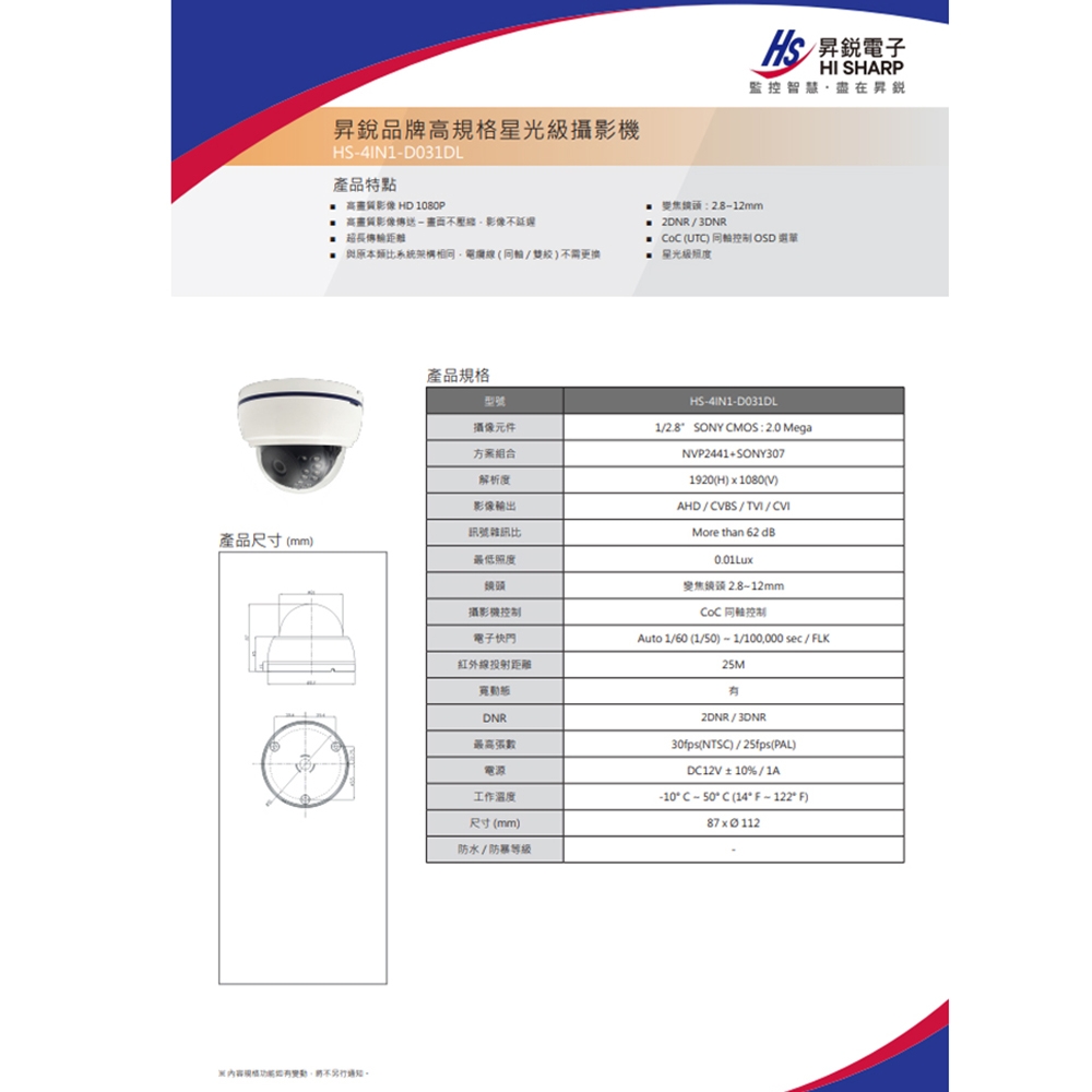 HI SHARP昇銳 HS-4IN1-D031DL - 詳情1