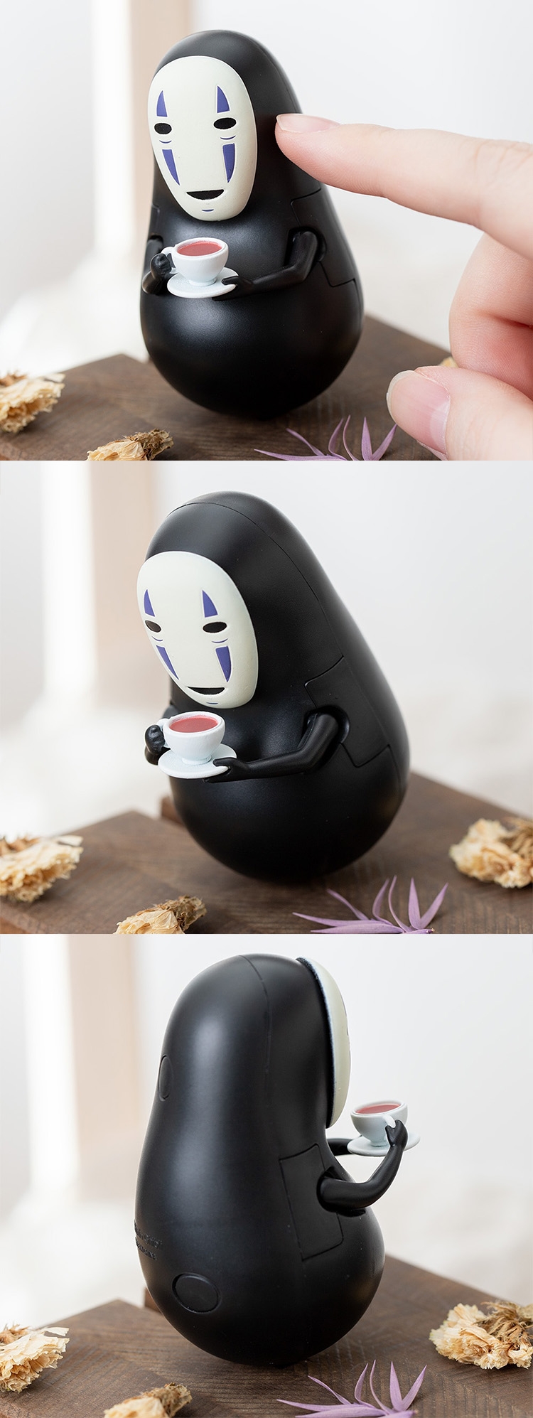 日空版ENSKY神隱少女無臉男不倒翁公仔YR-MC04カオナシだるま吉卜力宮崎