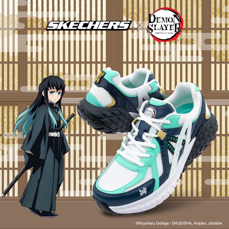SKECHERS 男鞋休閒系列鬼滅之刃聯名款-時透無一郎款(802031GRMT