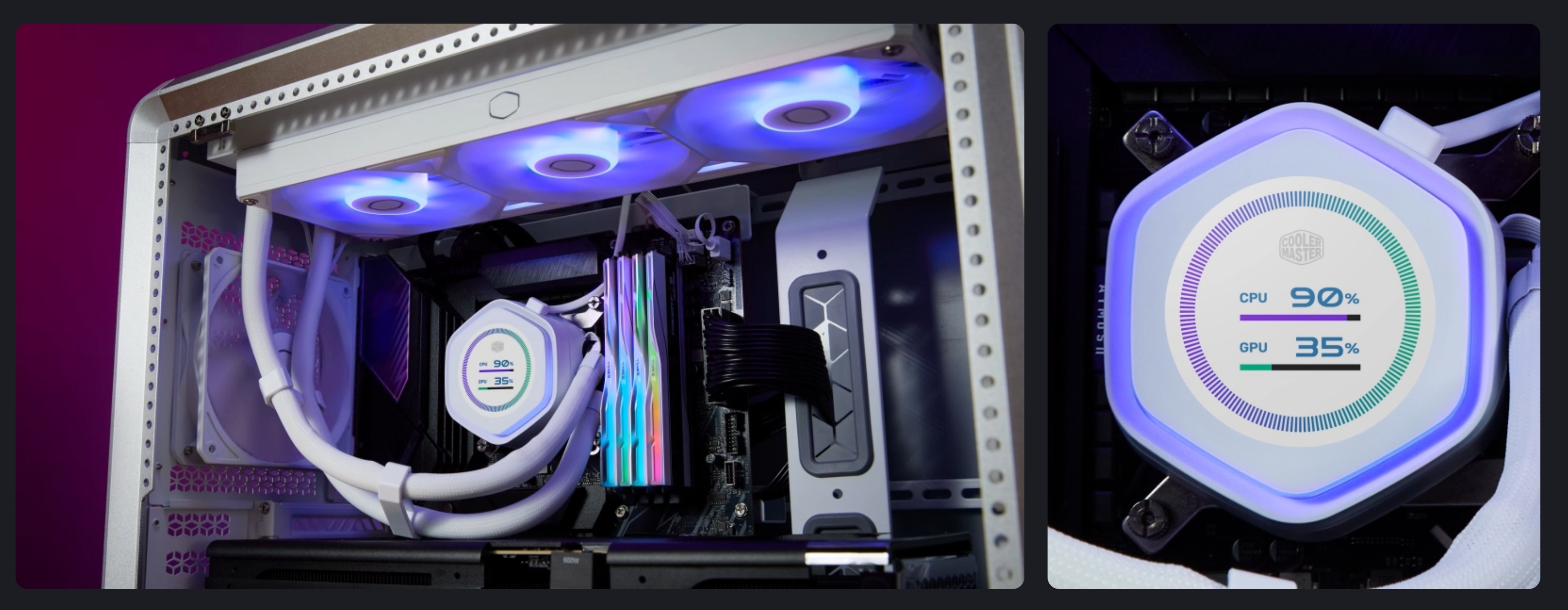 Cooler Master MasterLiquid 360 Atmos II LCD ARGB 白色| 水冷散熱