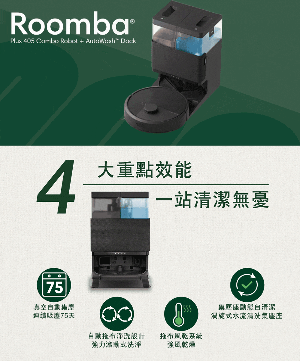 iRobot Roomba Plus 405 Combo - 詳情3
