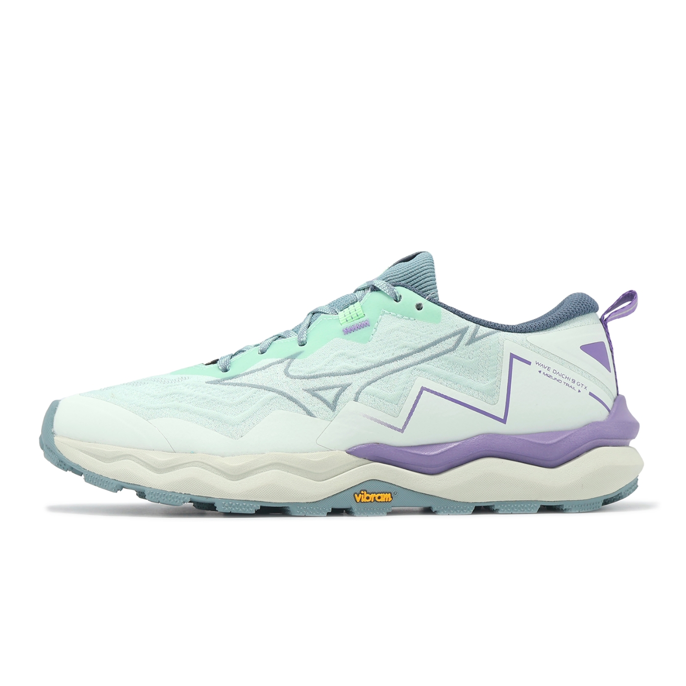 Mizuno 越野跑鞋Wave Daichi 9 GTX 女鞋綠紫防水緩衝黃金大底運動鞋
