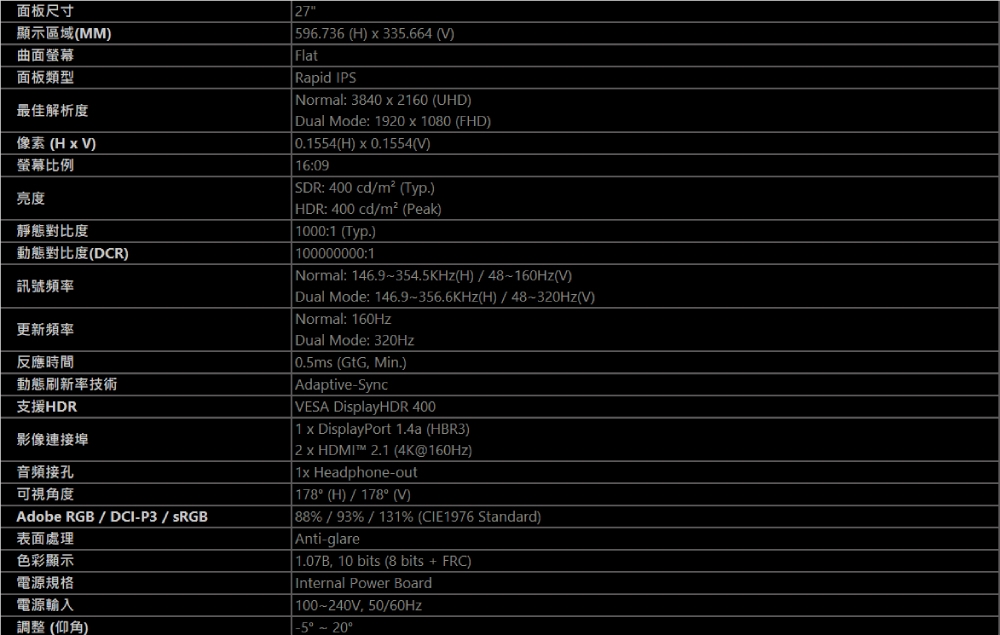 MSI微星 272URDF - 詳情2