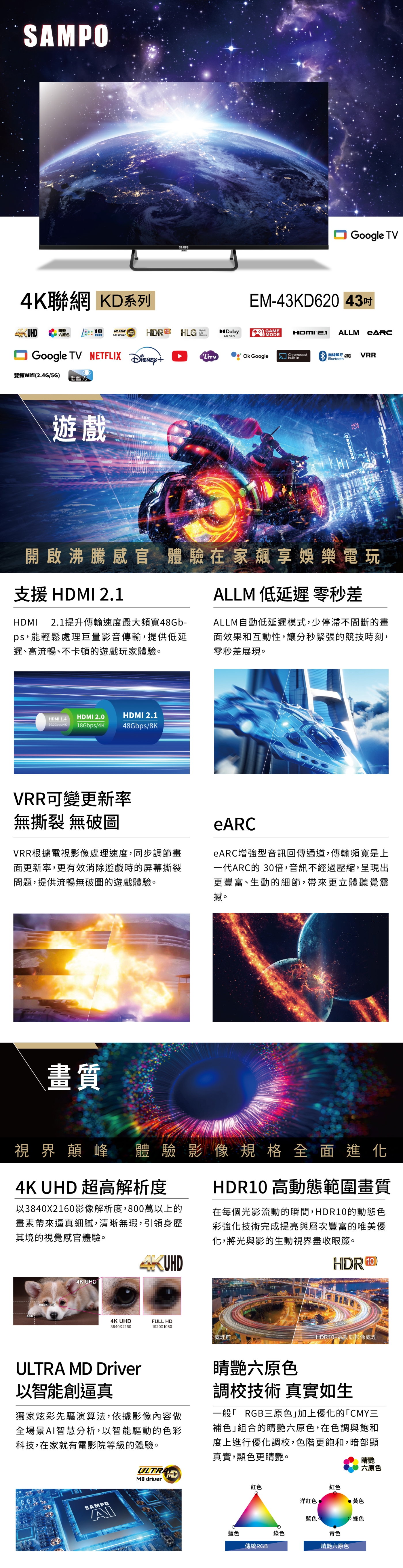 SAMPO聲寶 EM-43KD620 - 詳情2