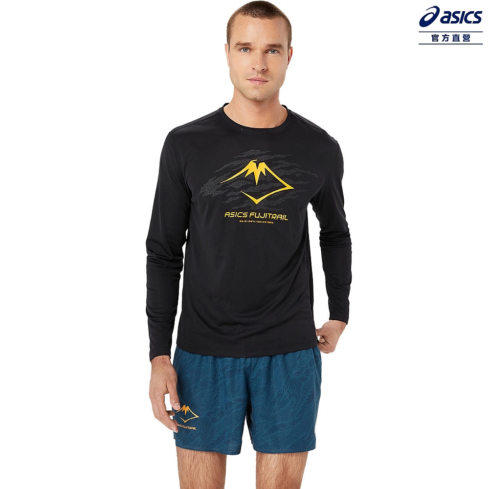 ASICS 亞瑟士長袖上衣男款FUJITRAIL 跑步上衣2011C987-001 | ASICS