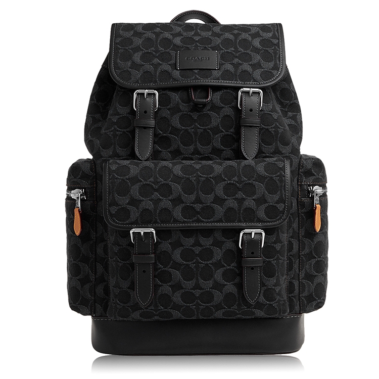 COACH 單寧布配小牛皮/ SPRINT 後背包(特大款/黑色) | COACH