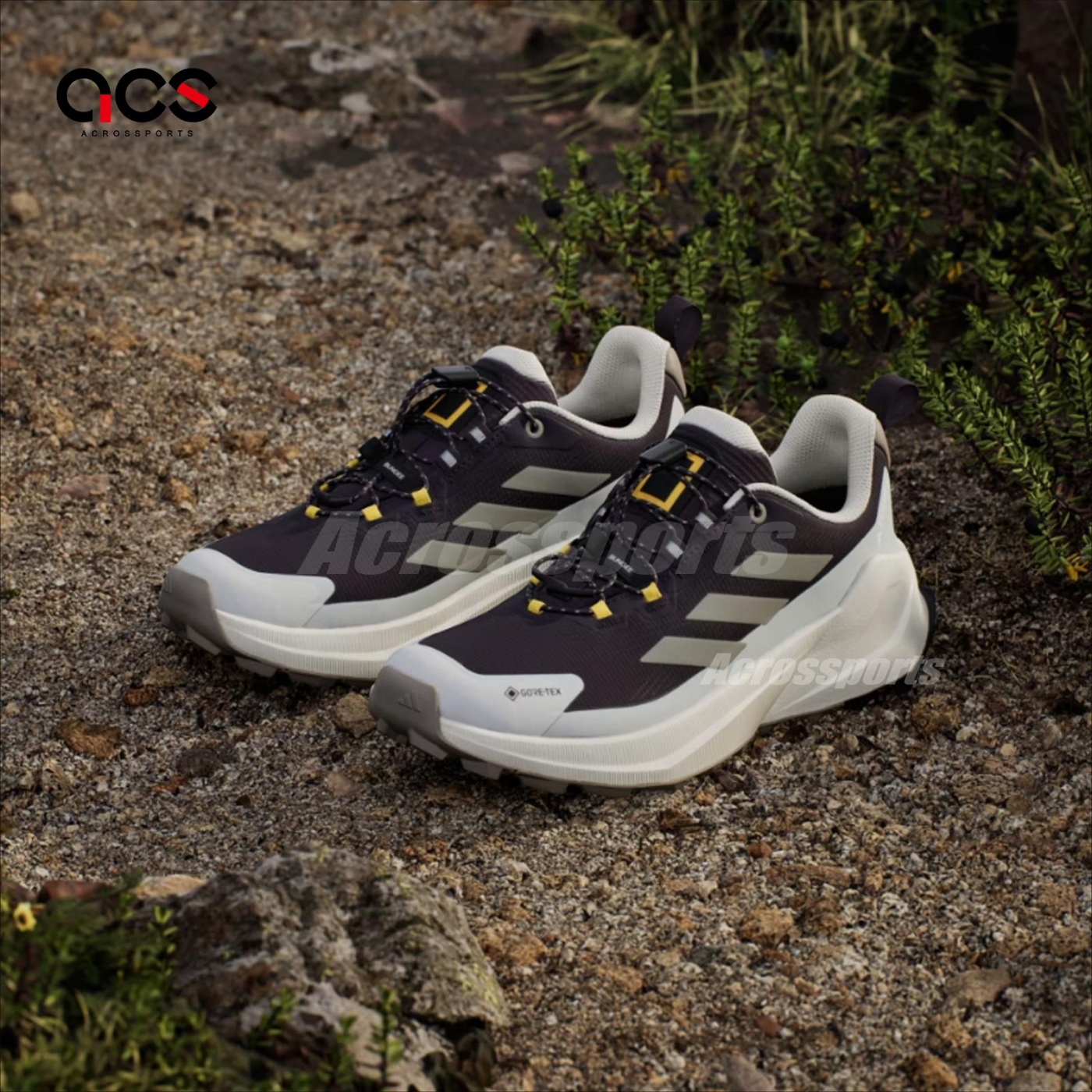adidas x 國家地理越野跑鞋Terrex Trailmaker 2 GTX 女鞋米白紫防水愛