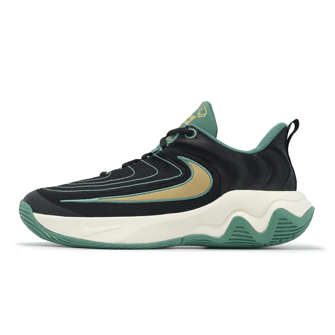 Nike 籃球鞋Giannis Immortality 4 GS 大童女鞋黑綠金字母哥子系列