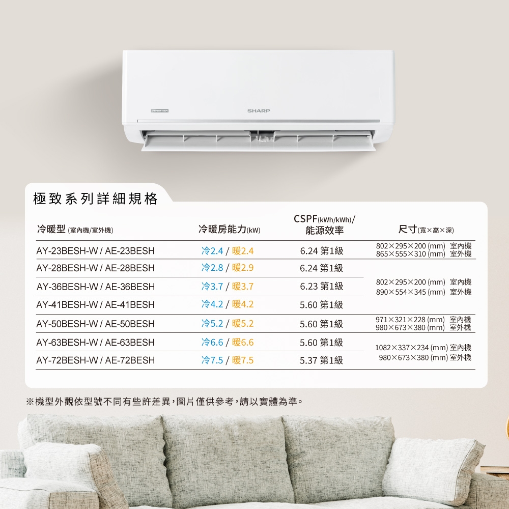 SHARP夏普 AY-50BESH-W - 詳情7