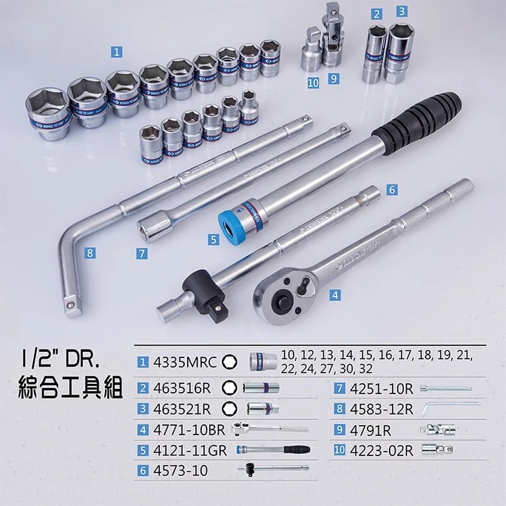板金工具 金統立KING TONY 專業級工具97件式1/4