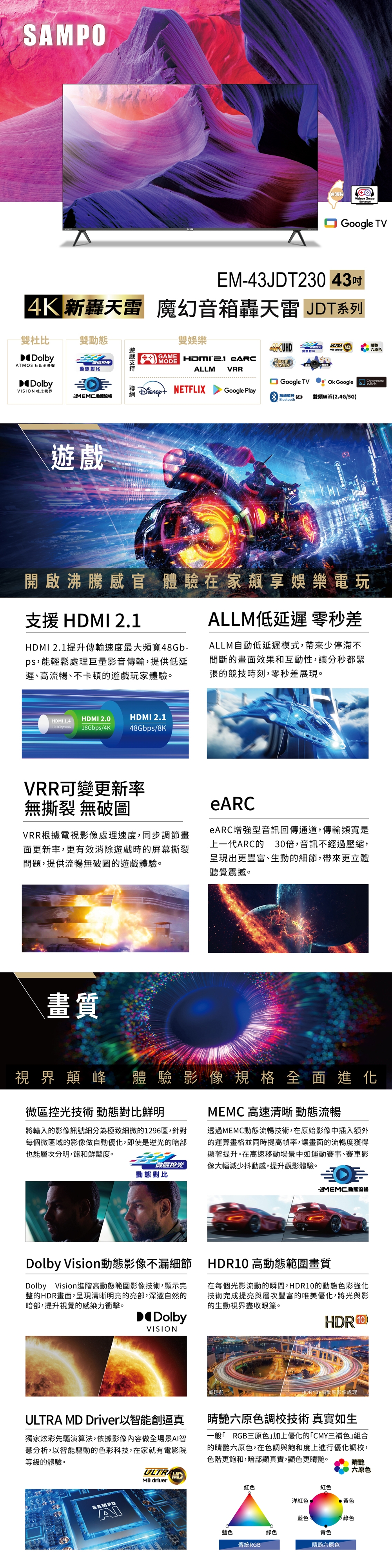 SAMPO聲寶 EM-43JDT230 - 詳情2