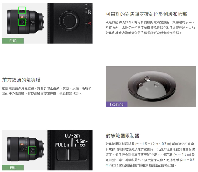 SONY索尼 SEL135mm FE 135mm F1.8GM - 詳情2