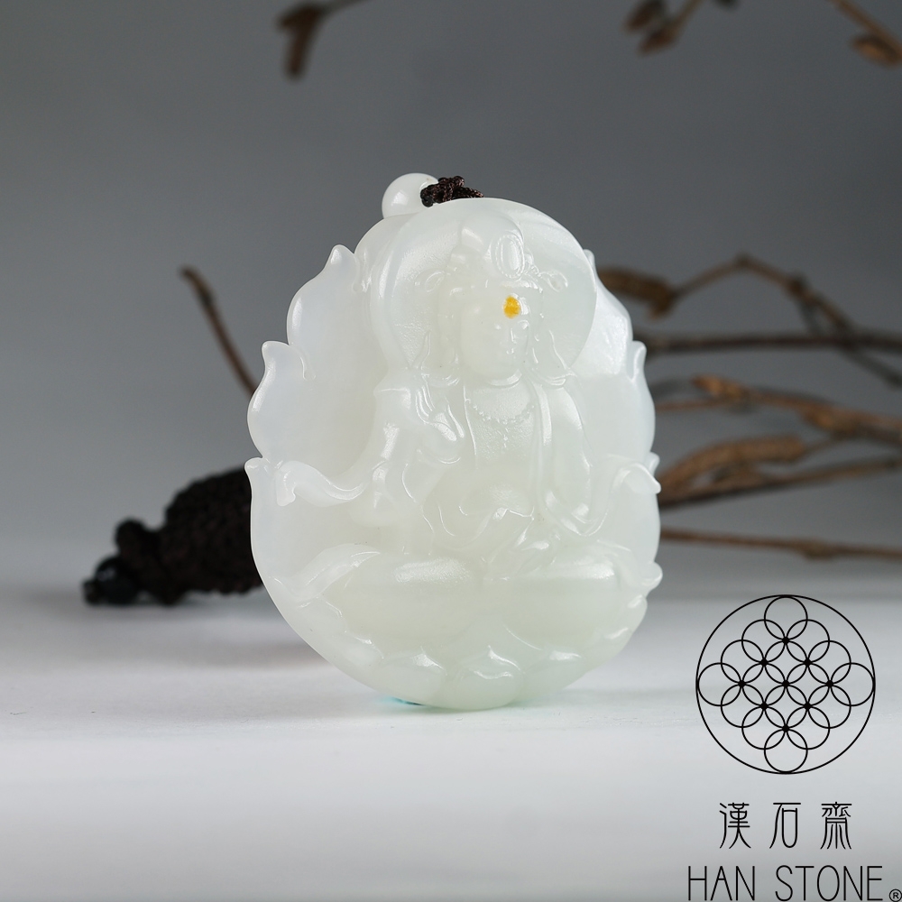 漢石齋】天然和田玉觀音玉佩吊墜羊脂白玉(53*57*12mm) | 漢石齋| Yahoo