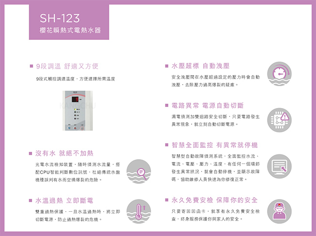 SAKURA櫻花牌 SH-123 - 詳情3