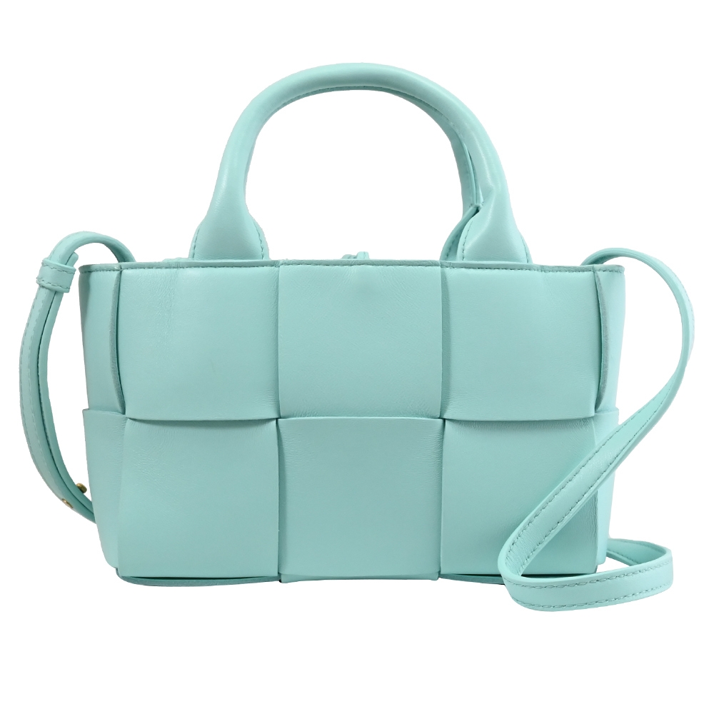 BOTTEGA VENETA Mini Arco Tote 質感小牛皮編織手提斜背兩用托特