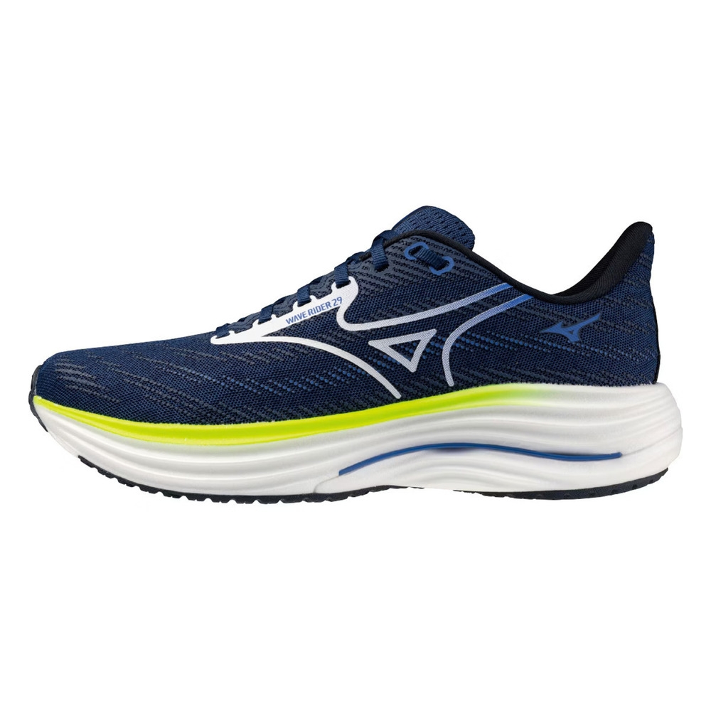 Mizuno 美津濃Wave Rider 29 [J1GC250452] 男慢跑鞋超寬楦跑鞋路跑深藍
