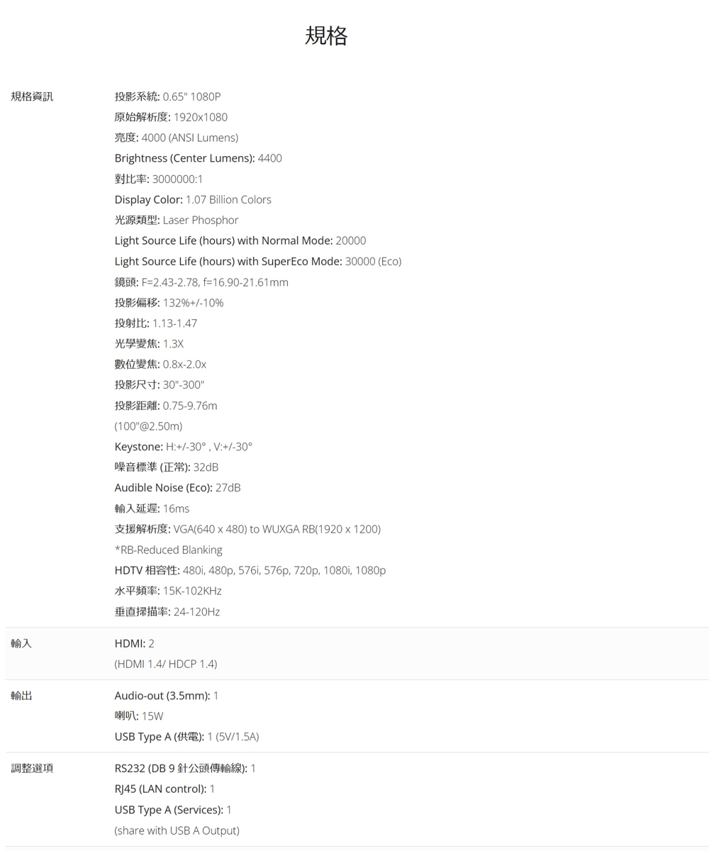 ViewSonic優派 LS630HD - 詳情4