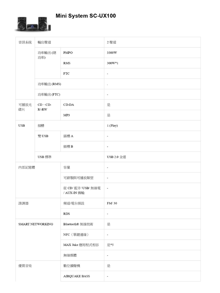 Panasonic國際牌 SC-UX100 - 詳情4