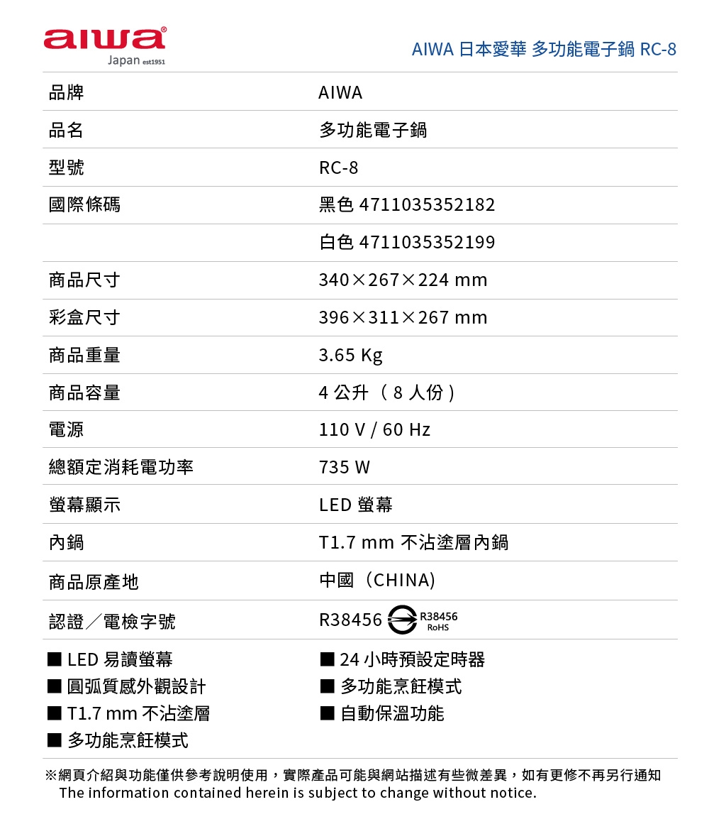 AIWA愛華 RC-8 - 詳情2