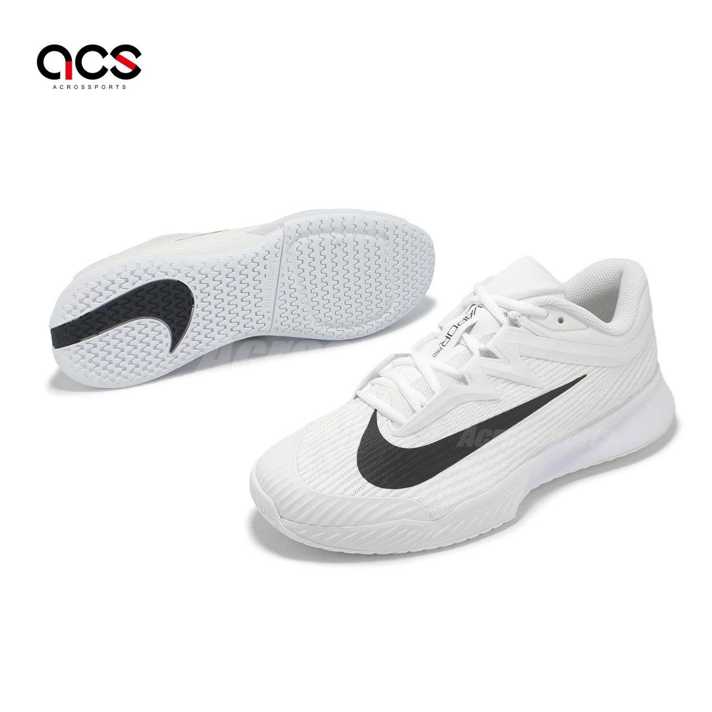 Nike 網球鞋Zoom Vapor Pro 3 HC 男鞋白黑硬地網球鞋支撐氣墊緩衝運動