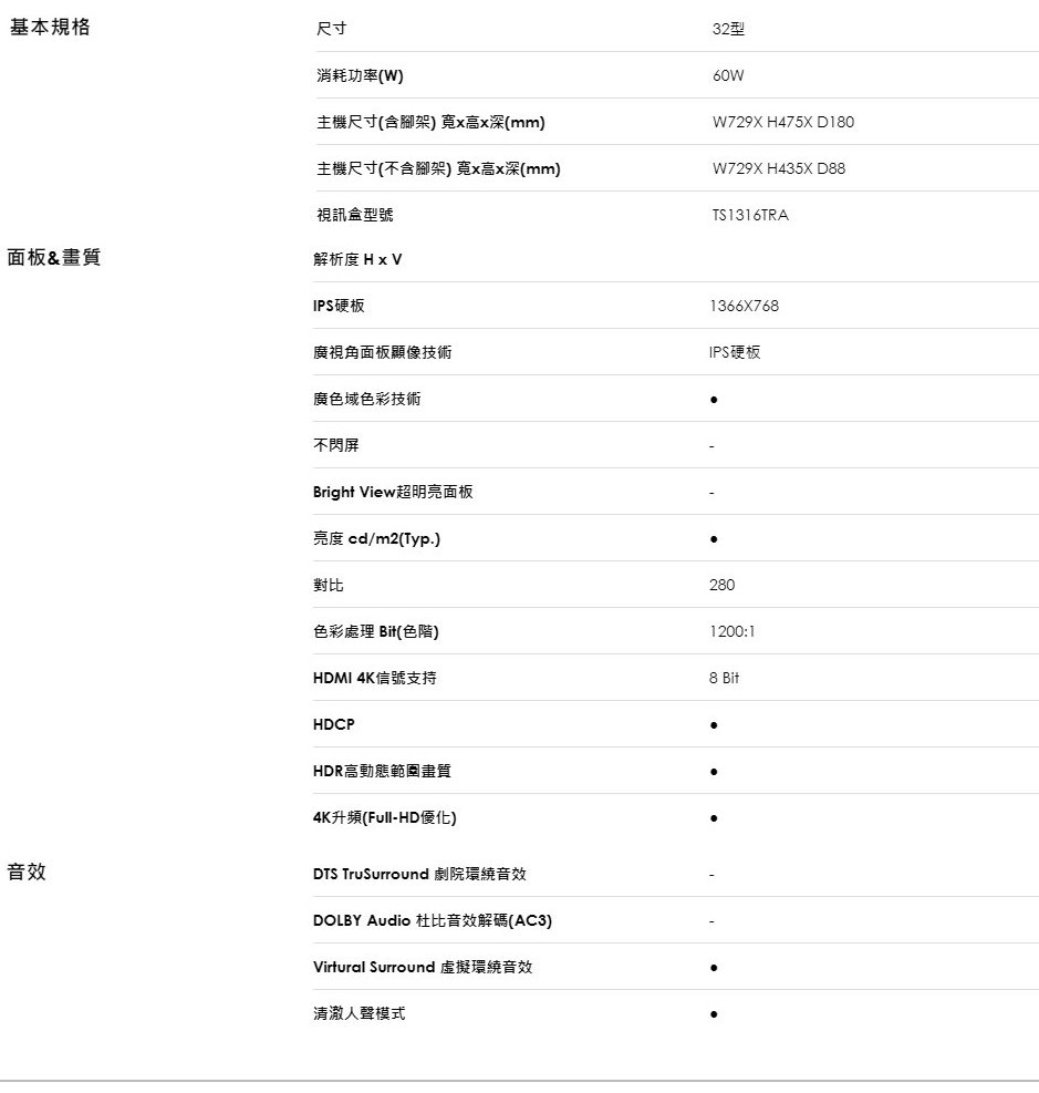 TECO東元 TL32K8TRE - 詳情4