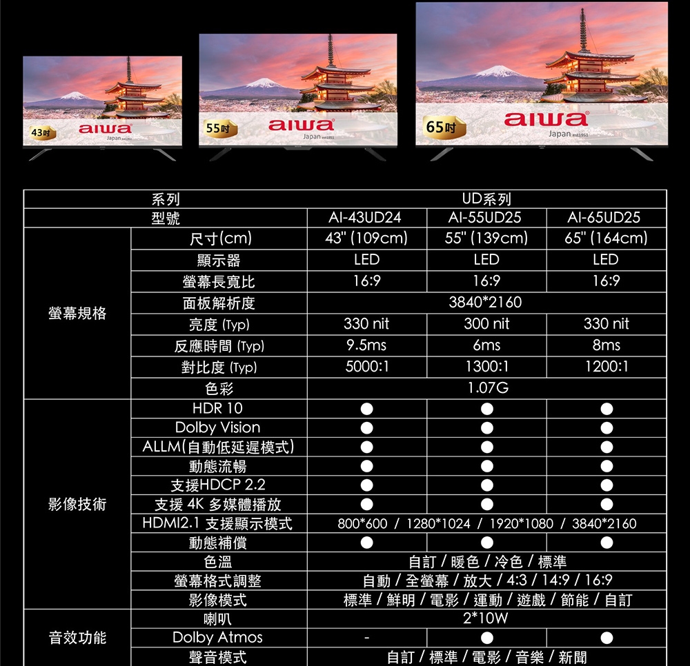 AIWA愛華 AI-65UD25 - 詳情5