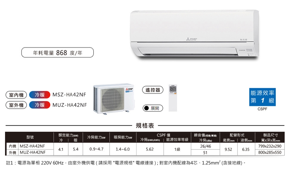 MITSUBISHI三菱 MUZ-HA42NF - 詳情6